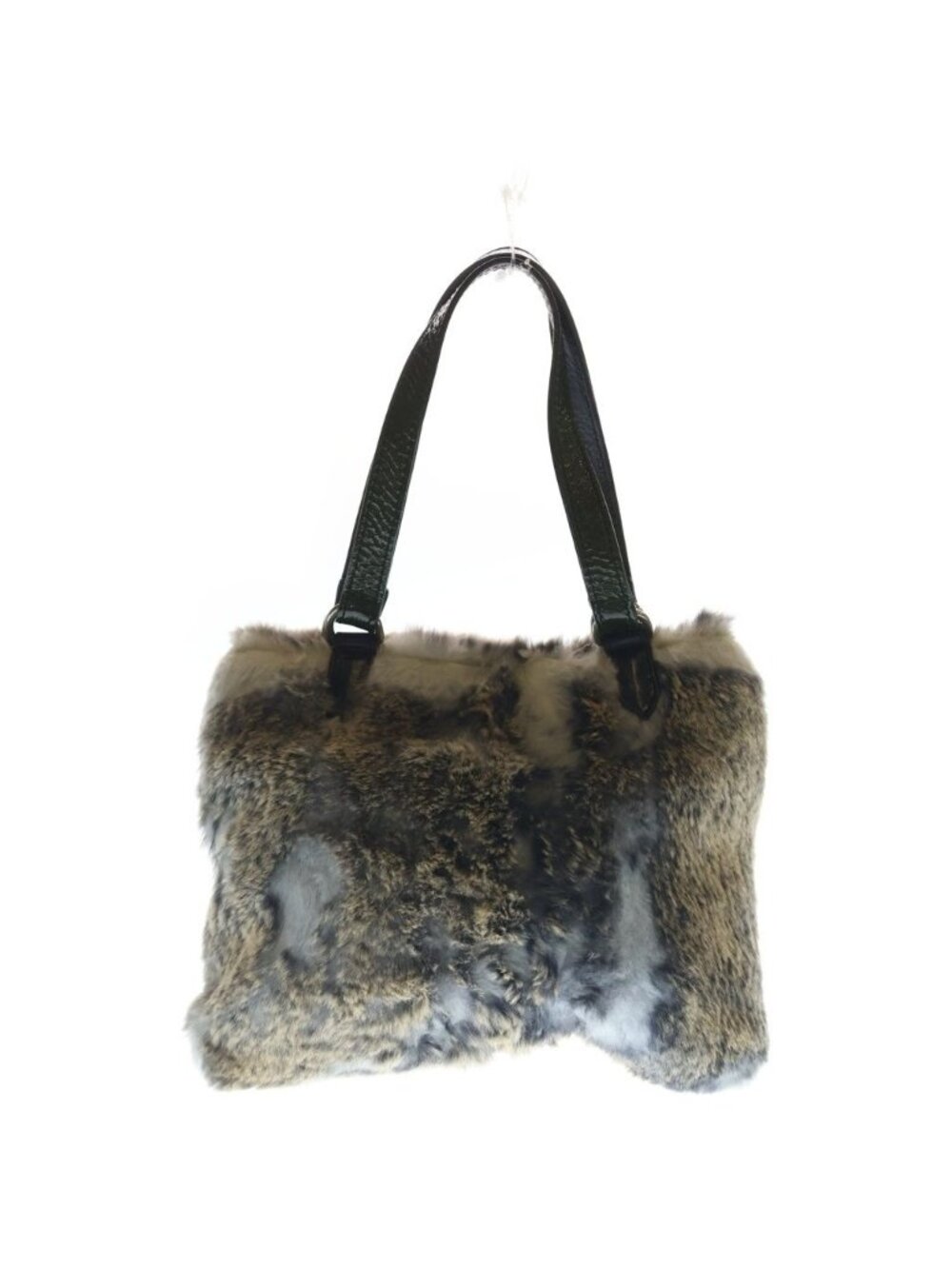 Chrome Hearts Dagger Zip Fur Handbag Gray